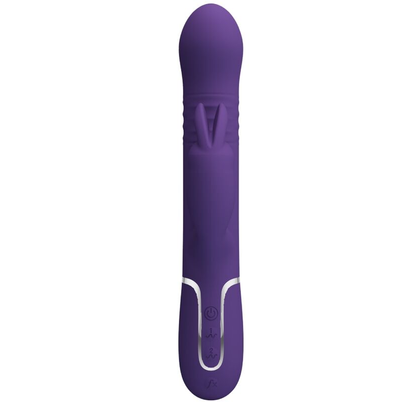 PRETTY LOVE - COALE VIBRATORE RABBIT CON SFERE ROTANTI 4 IN 1 VIOLA