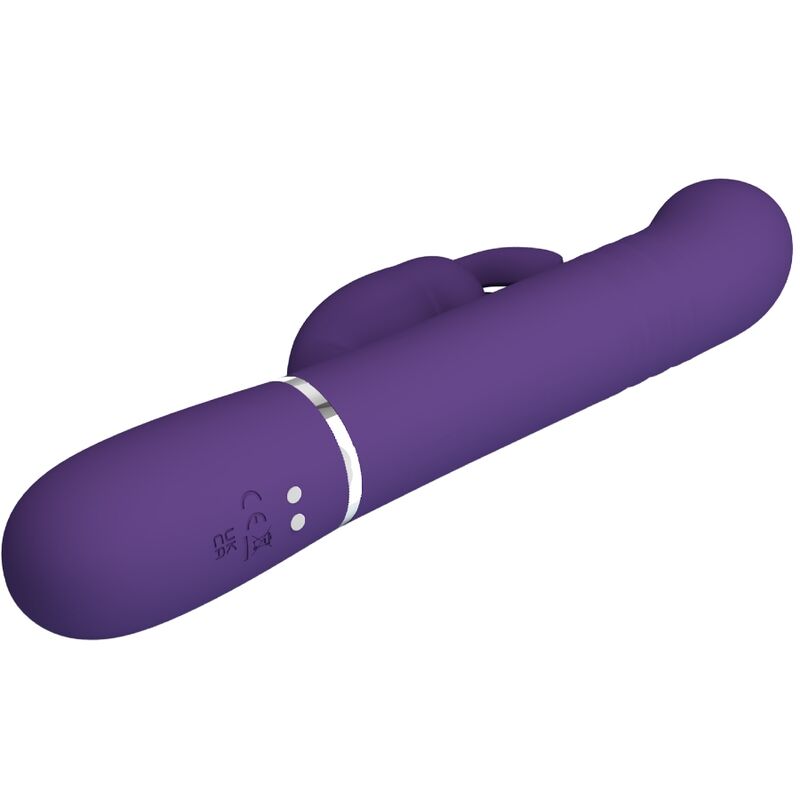 PRETTY LOVE - COALE VIBRATORE RABBIT CON SFERE ROTANTI 4 IN 1 VIOLA