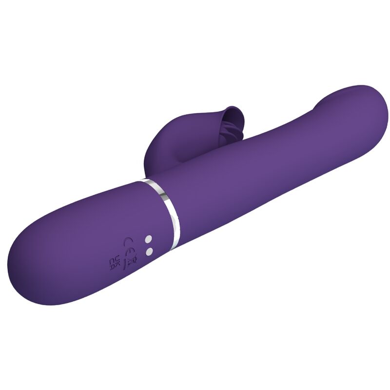 PRETTY LOVE - VIBRATORE ZALIN CON RABBIT CON PERLE 4 IN 1 VIOLA
