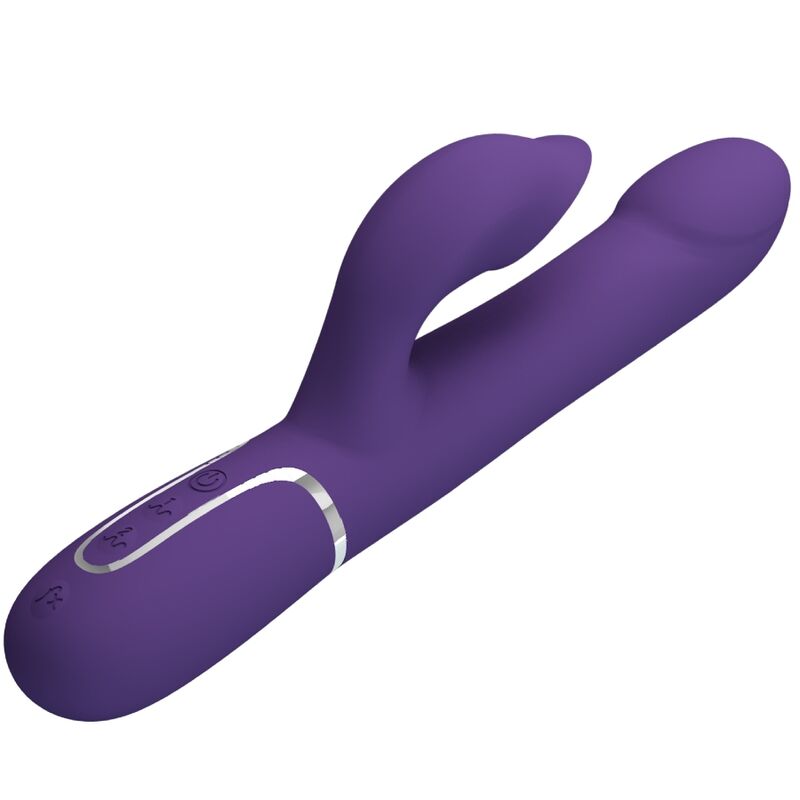 PRETTY LOVE - VIBRATORE ZALIN CON RABBIT CON PERLE 4 IN 1 VIOLA