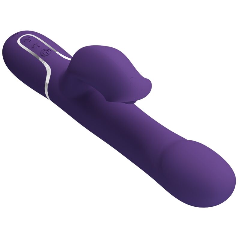 PRETTY LOVE - VIBRATORE ZALIN CON RABBIT CON PERLE 4 IN 1 VIOLA