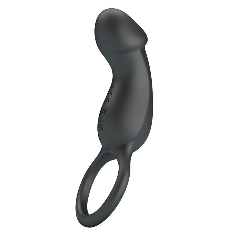 PRETTY LOVE - ANELLO PENE TRAE VIBRANTE CON STIMOLATORE NERO