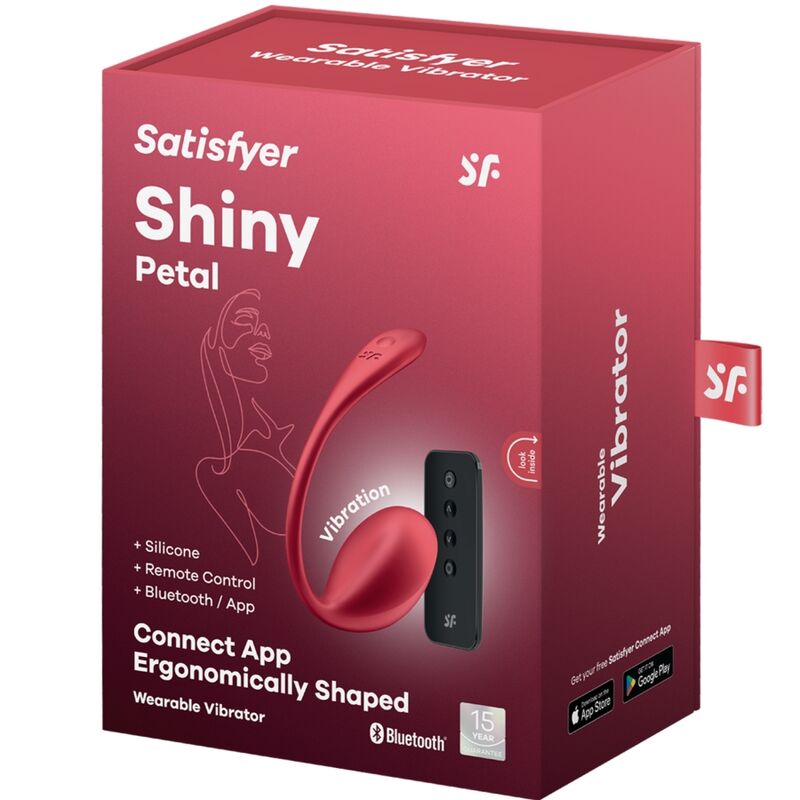 SATISFYER - SHINY PETAL STIMOLATORE DEL PUNTO G CON APP ROSSO