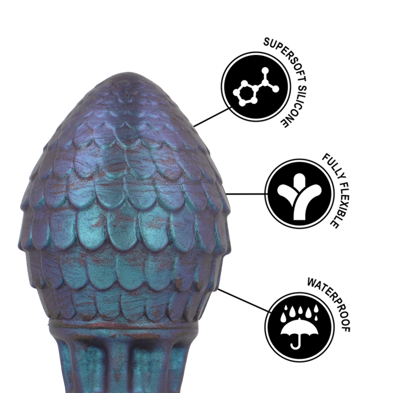 PLUG ANALE ERGONOMICO TAGLIA L, SILICONE MEDICALE PREMIUM, DESIGN MITOLOGICO GRECO
