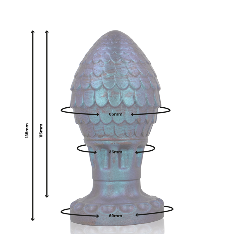 PLUG ANALE ERGONOMICO TAGLIA L, SILICONE MEDICALE PREMIUM, DESIGN MITOLOGICO GRECO