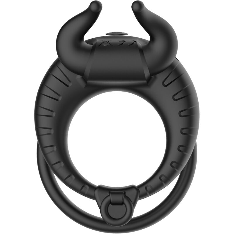 ANELLO PENE VIBRANTE  10 VELOCITÀ BULL'S PASSION NERO