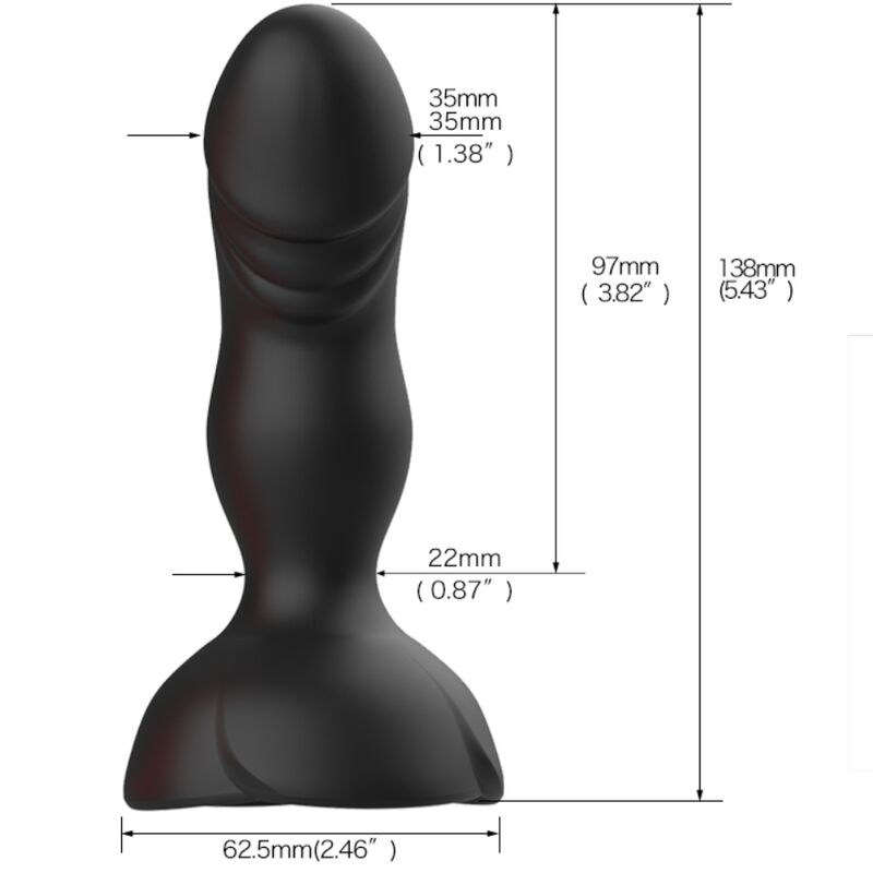 ARMONY - EXTREME A BLOOM ROSE VIBRATORE E PLUG ANALE TELECOMANDO NERO