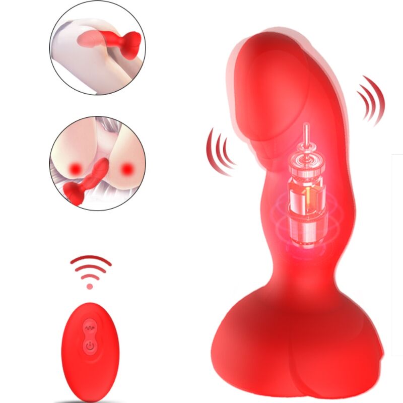 ARMONY - EXTREME A BLOOM ROSE VIBRATORE E PLUG ANALE TELECOMANDO ROSSO