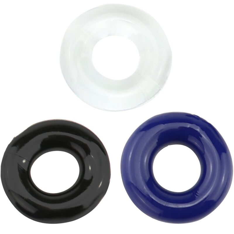 ANELLO PENE CLASSIC COLORI MULTIPLI TITAN LOVE SET 3 PZ