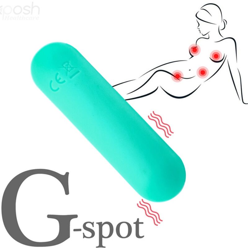 BULLET VIBRANTE IN SILICONE TELECOMANDO 10 VIBRAZIONI SPLASH JOLINE 6,5 X 1,5 CM VERDE