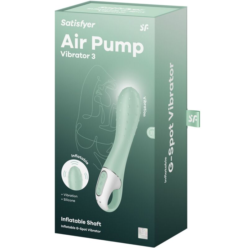 SATISFYER - AIR PUMP VIBRATOR 3 VIBRATORE PUNTO G GONFIABILE MENTA