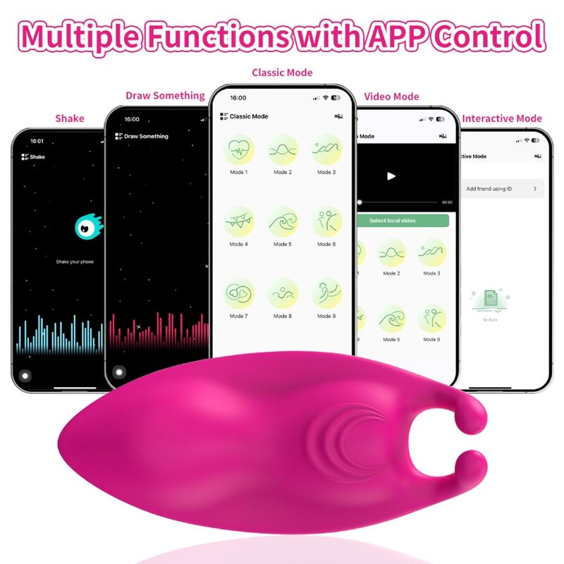 VIBRATORE PANTY DA MUTANDINA E STIMOLATORE G-SPOT HONEYBEE CON APP FUCSIA
