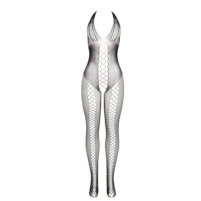 BODYSTOCKING NERO CON SCHIENA APERTA, DETTAGLI INCROCIATI, TAGLIA UNICA