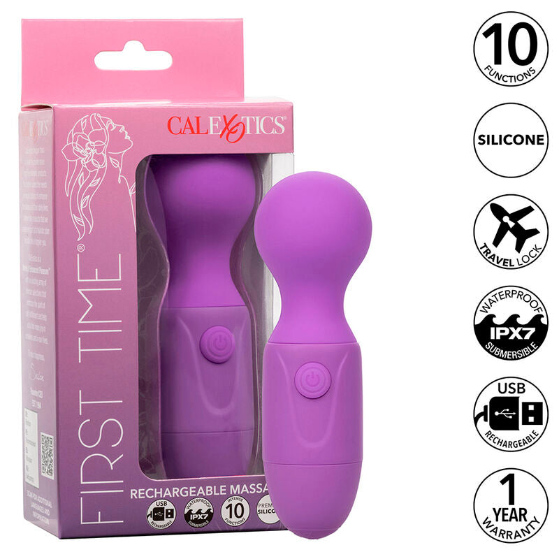 CALEXOTICS - FIRST TIME MASSAGGIATORE RICARICABILE  10 VIBRAZIONI VIOLA