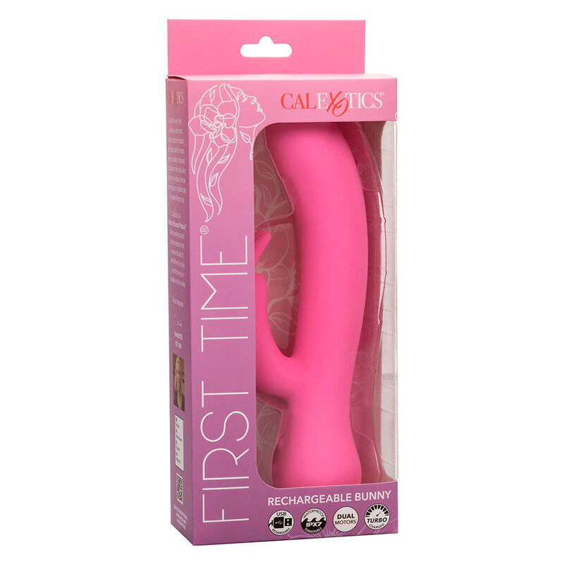 VIBRATORE CON RABBIT RICARICABILE FIRST TIME ROSA