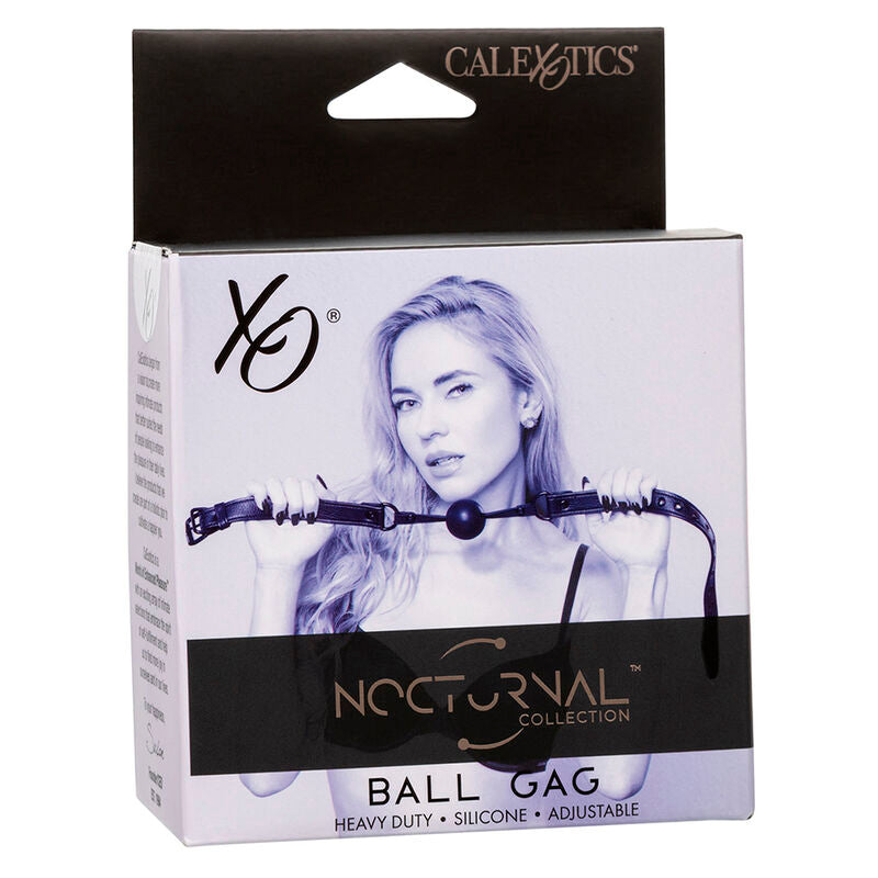 BALL GAG IN SILICONE NOCTURNAL NERO