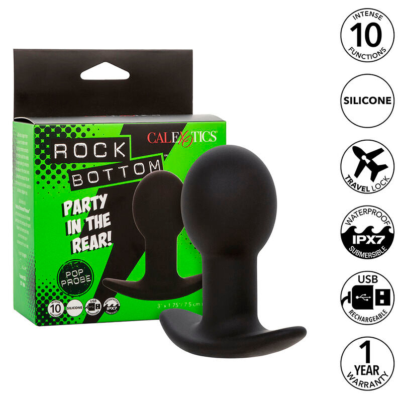 PLUG ANALE VIBRANTE IN SILICONE ROCK BOTTOM NERO