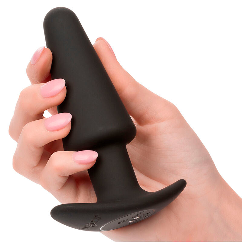 CALEXOTICS - ROCK BOTTOM PLUG ANALE CONICO 10 VIBRAZIONI IN SILICONE NERO