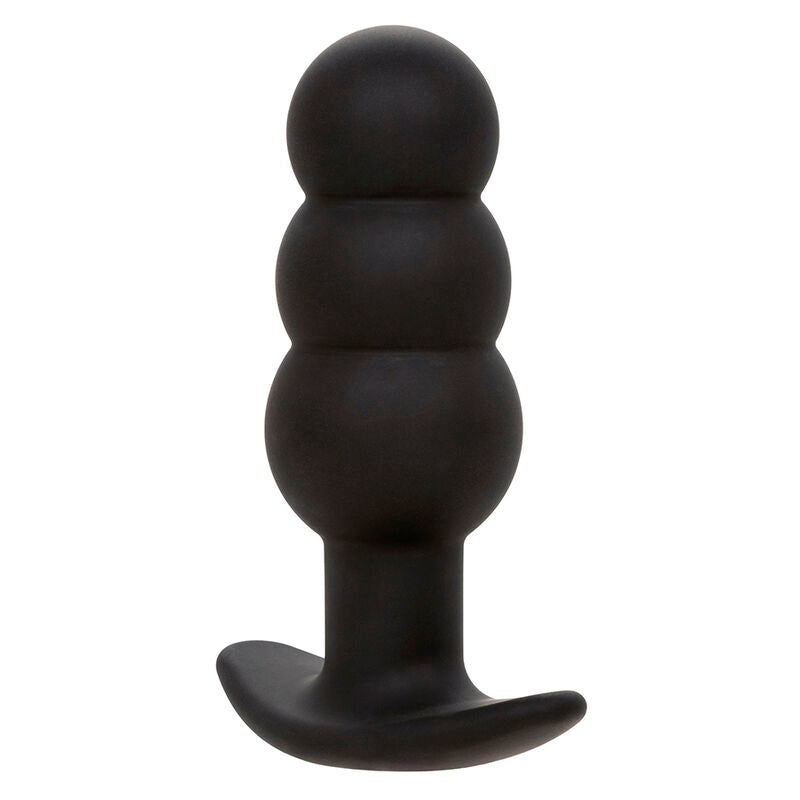 CALEXOTICS - ROCK BOTTOM PLUG ANALE CON PERLINE 10 VIBRAZIONI SILICONE NERO