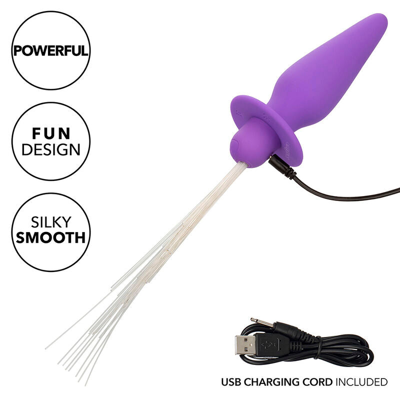 CALEXOTICS - SOUTHERN LIGHTS PLUG ANALE ILLUMINANTE 10 VIBRAZIONI SILICONE VIOLA