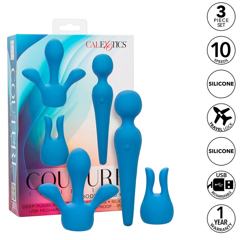 CALEXOTICS - COUTURE KIT VIBRATORE WAND 10 VELOCITA' BLU