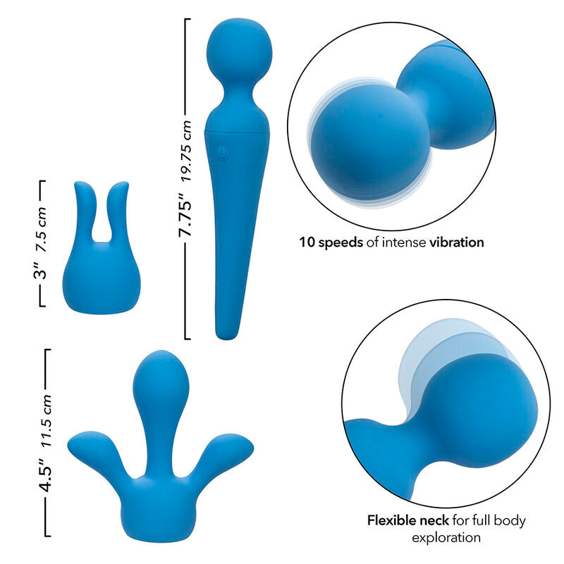 CALEXOTICS - COUTURE KIT VIBRATORE WAND 10 VELOCITA' BLU