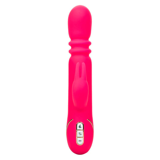 VIBRATORE CON RABBIT E STIMOLATORE ANALE RISCALDANTE JACK FANTASY ROSA