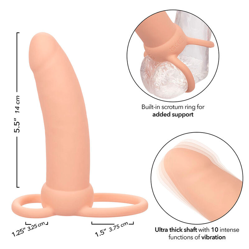CALEXOTICS - MAXX THICK DUAL PENETRATOR PROLUNGA  10 VIBRAZIONI NEUTRO