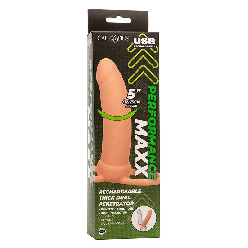 CALEXOTICS - MAXX THICK DUAL PENETRATOR PROLUNGA  10 VIBRAZIONI NEUTRO