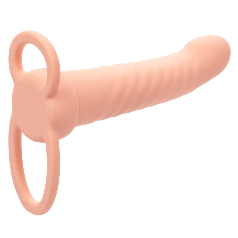 CALEXOTICS - MAXX RIBBED DOPPIA PROLUNGA 10 VIBRAZIONI NUDE