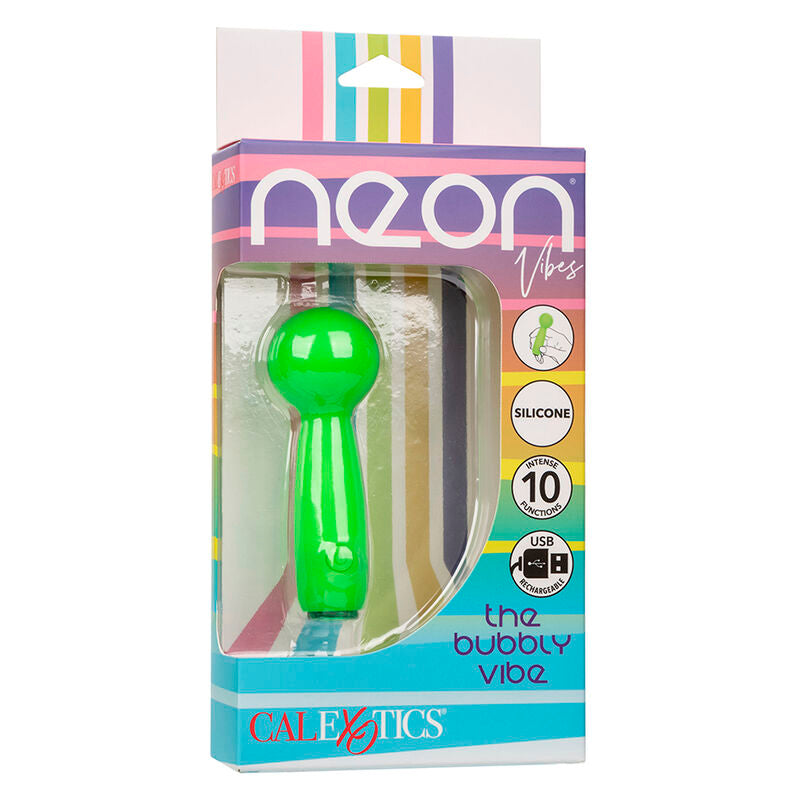 CALEXOTICS - NEON VIBES THE BUBBLY VIBE  MINI MASSAGGIATORE  10 VIBRAZIONI VERDE