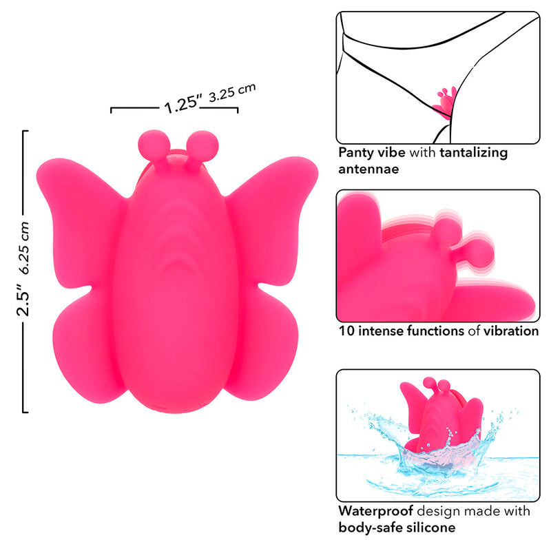 CALEXOTICS - NEON VIBES THE FLUTTER VIBE STIMOLATORE 10 VIBRAZIONI ROSA