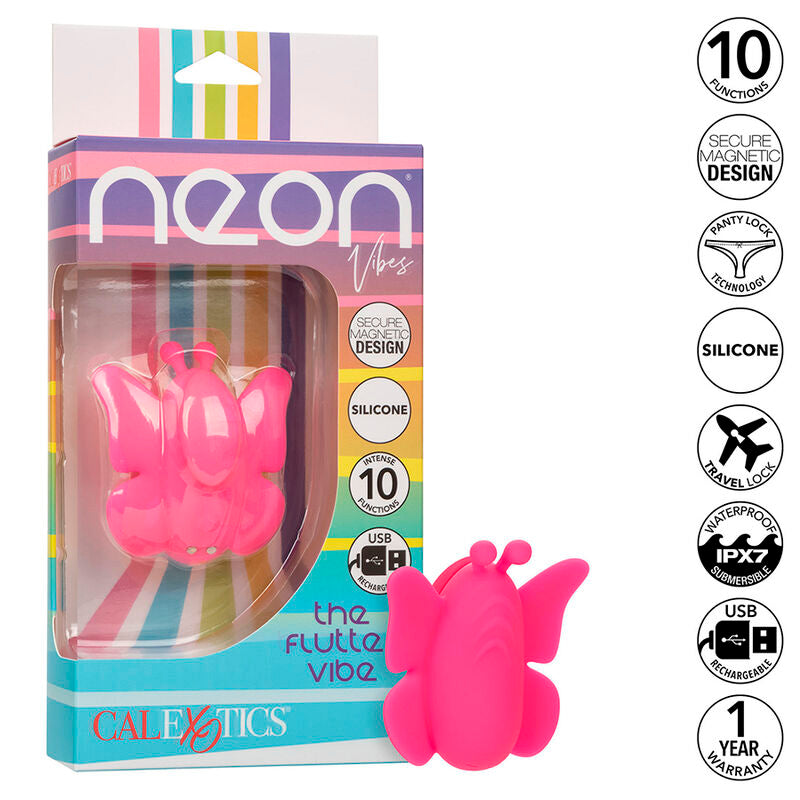 CALEXOTICS - NEON VIBES THE FLUTTER VIBE STIMOLATORE 10 VIBRAZIONI ROSA