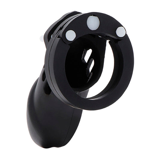 HIDDEN DESIRE - EXTREME GABBIA  DI CASTITÀ PER PENE IN SILICONE TAGLIA L NERO