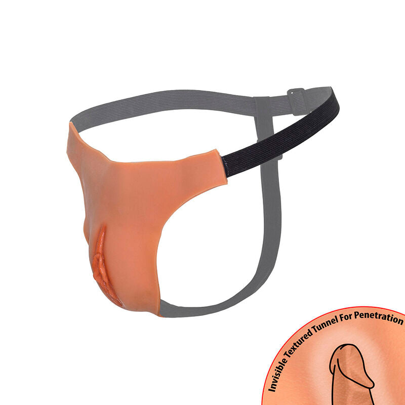 HIDDEN DESIRE - ALTER EGO VAGINA APERTA REGOLABILE CON  CINTURINI NUDE