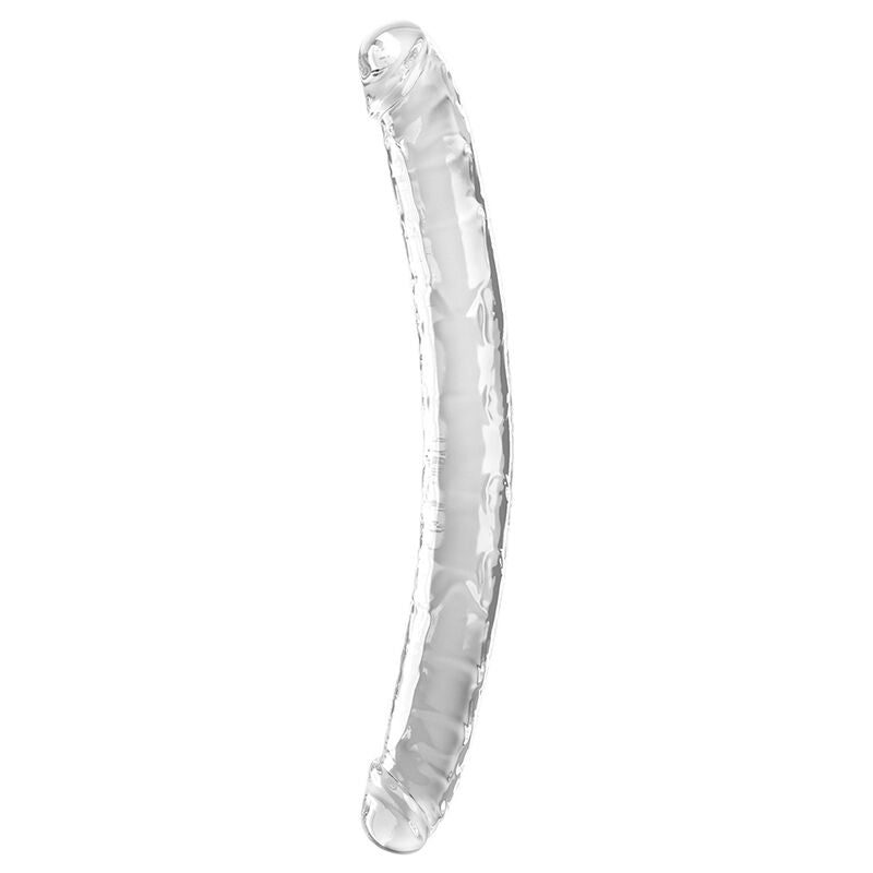 KING COCK - DOPPIO DILDO DOPPIO TROUBLE 46 CM TRASPARENTE