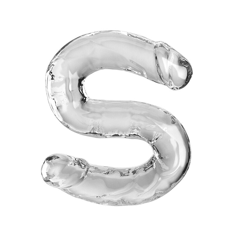 KING COCK - DOPPIO DILDO DOPPIO TROUBLE 46 CM TRASPARENTE