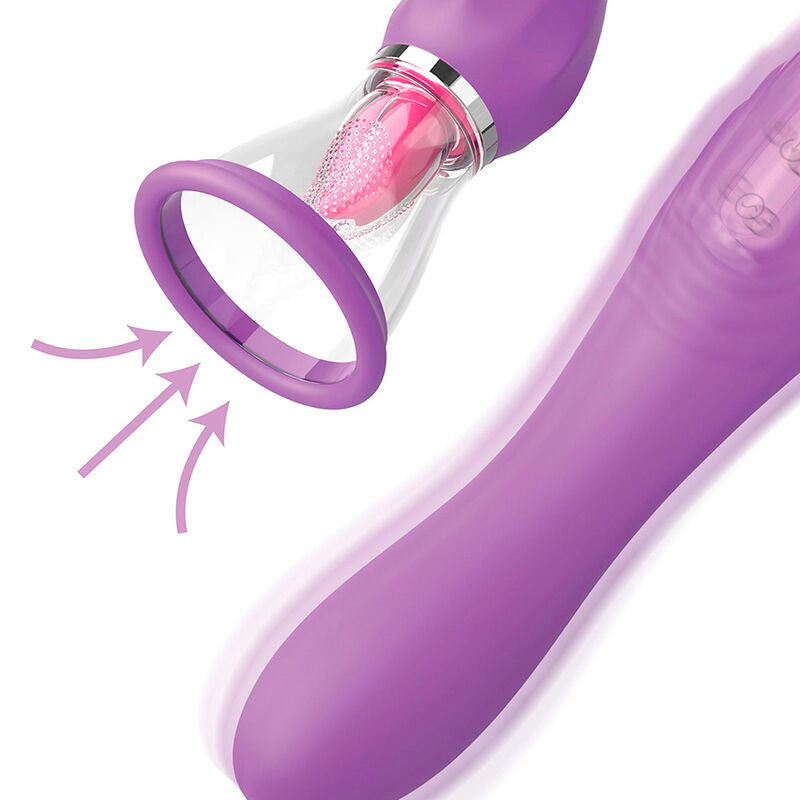 STIMOLATORE CON ASPIRAZIONE PULSANTE, LINGUA STIMOLANTE, 4 MOTORI POTENTI