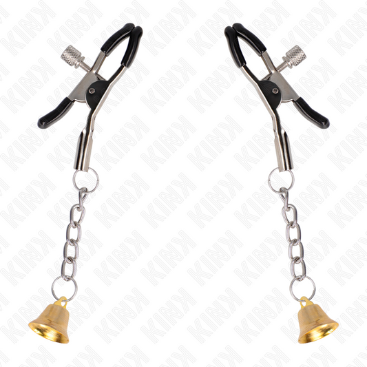 KINK - GOLD BELL PENDANT NIPPLE CLAMPS 6 CM