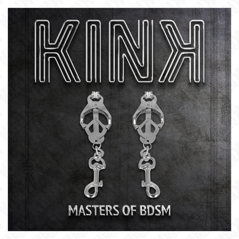 KINK - MORSETTI PER CAPEZZOLI A TRIFOGLIO GIAPPONESE CON GANCI COLOR ARGENTO
