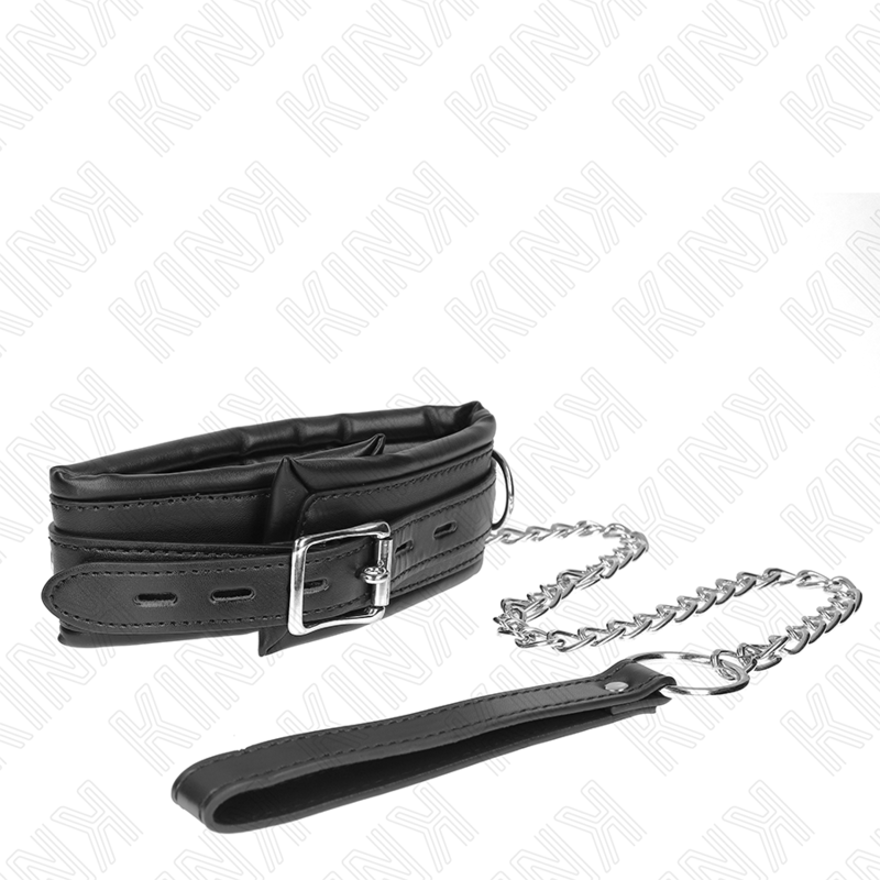 KINK - COLLARE PESANTE CON GUINZAGLIO 65 CM MODELLO 4 REGOLABILE 36,5-50 CM