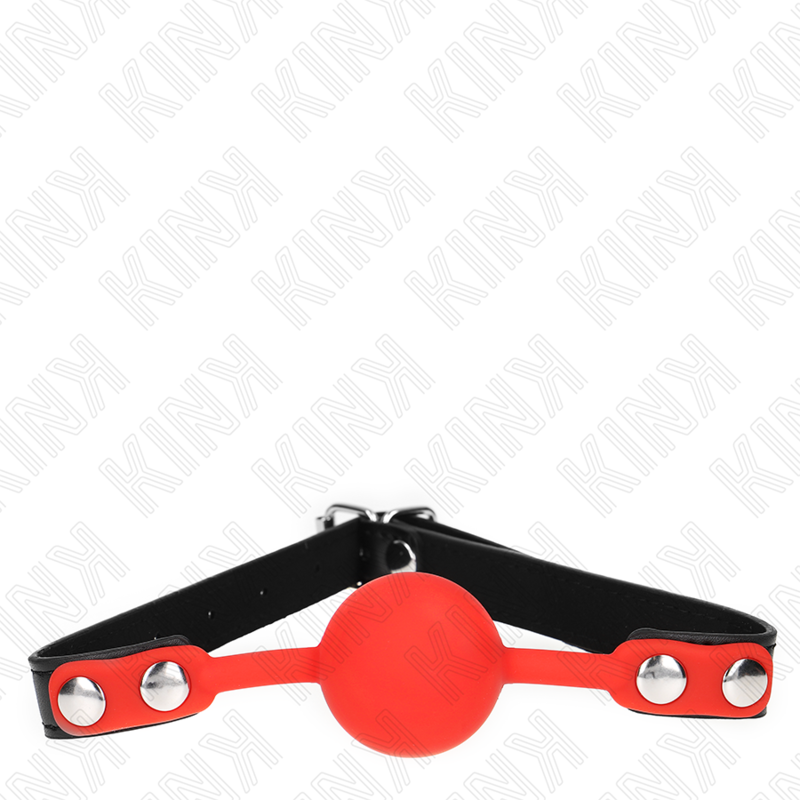 KINK - BALL GAG IN SILICONE CON SFERA ROSSA 4 CM GAG 60 x 2 CM