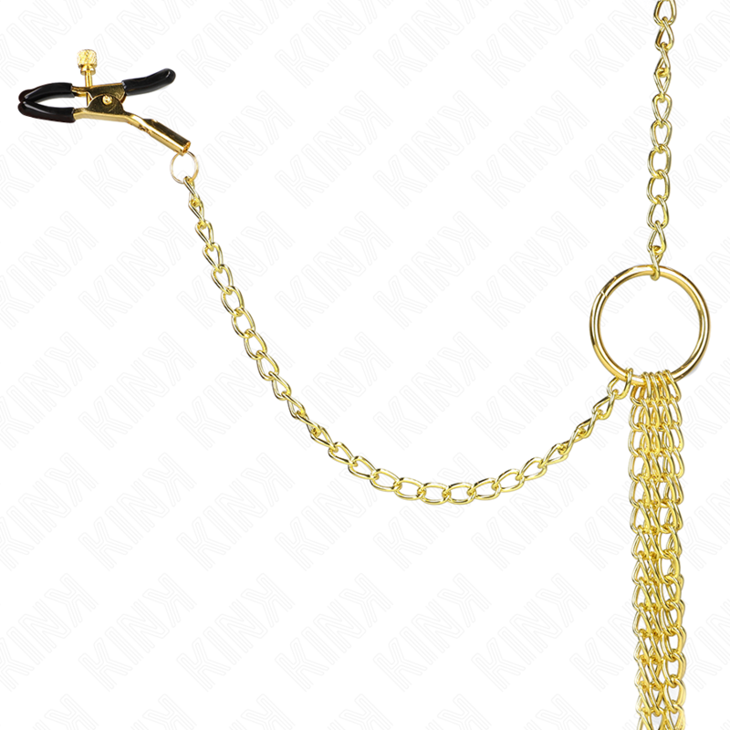 KINK - MORSETTI PER CAPEZZOLI E CLITORIDE REGOLABILI COLOR ORO