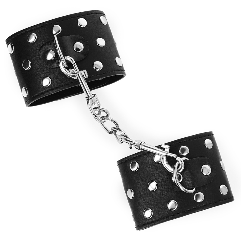 KINK - MANETTE CON CHIUSURA A SCATTO CON RIVETTI NERI REGOLABILI 19-24 CM X 5,5 CM