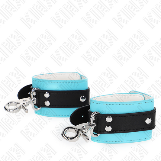 KINK - CINTURINI DA POLSO  NERO / AZZURRO  REGOLABILI 21-28 CM X 5,5 CM