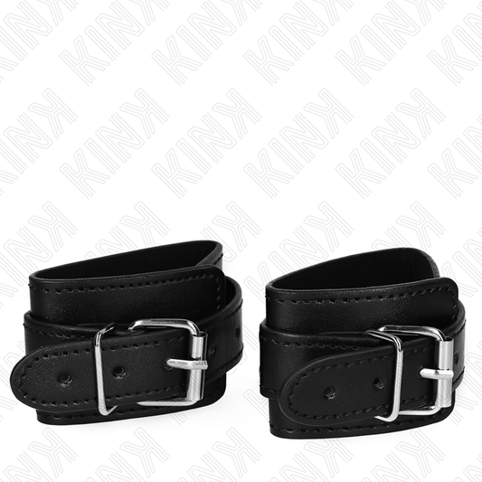 KINK - CINTURINI DA POLSO CON CHIAVE, NERI, REGOLABILI 21-28 CM X 5,5 CM