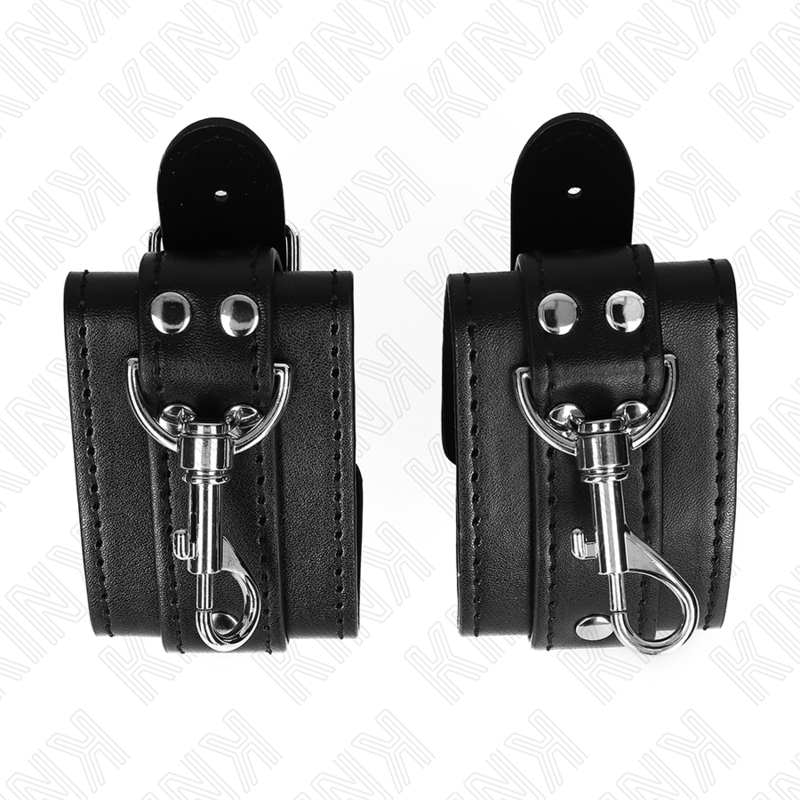KINK - MANETTE CON CHIAVE NERE REGOLABILI 21-28 CM X 5,5 CM