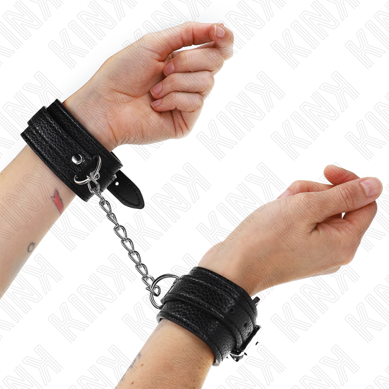 KINK - MANETTE CON MOTIVO SERPENTE NERE REGOLABILI 20-28 CM X 5,4 CM