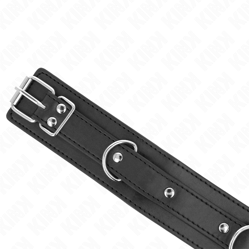 KINK - COLLARE CON GUINZAGLIO 65 CM MODELLO 3 ANELLI 1 REGOLABILE 38-49 CM X 5 CM