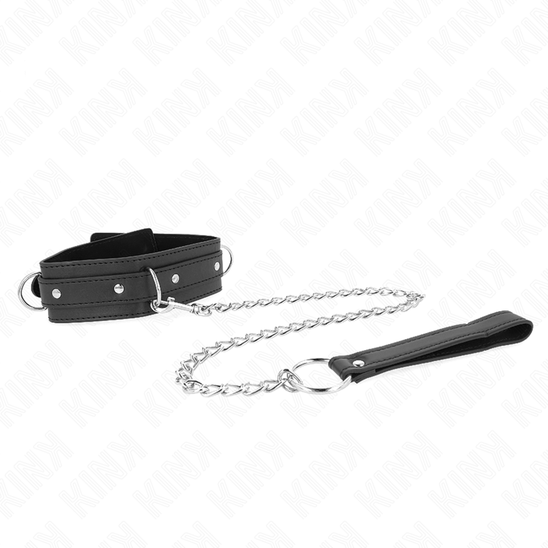 KINK - COLLARE CON GUINZAGLIO 65 CM MODELLO 3 ANELLI 1 REGOLABILE 38-49 CM X 5 CM